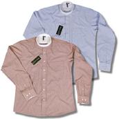View Item Relco Collarless Grandad L/S Fine Stripe Shirt
